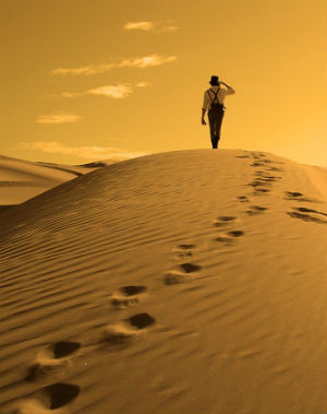 If God has chosen this desert for me for now, I will follow Him into it.  I don't believe I go there alone; He is leading me.