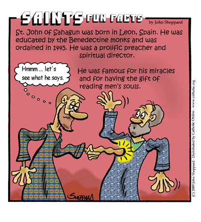 Saints Fun Facts for St. John of Sahagun