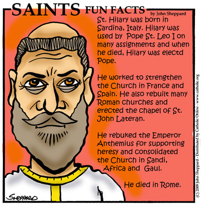 Saints Fun Facts for St. Hilary, Pope